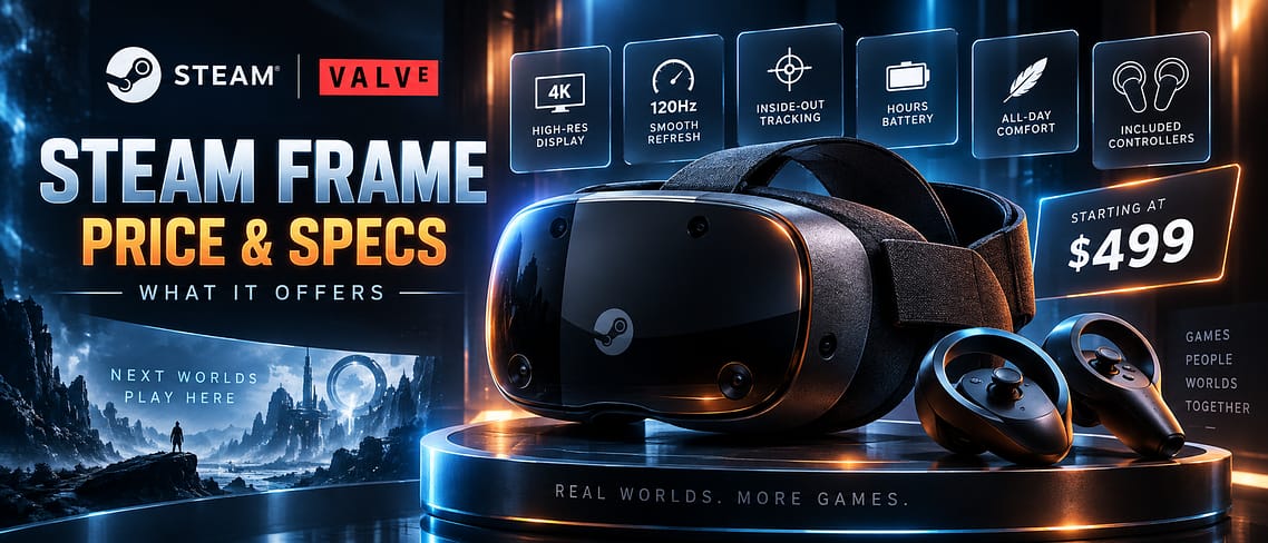 Steam Frame Price and Specs: What Valve’s New VR Headset Actually Offers