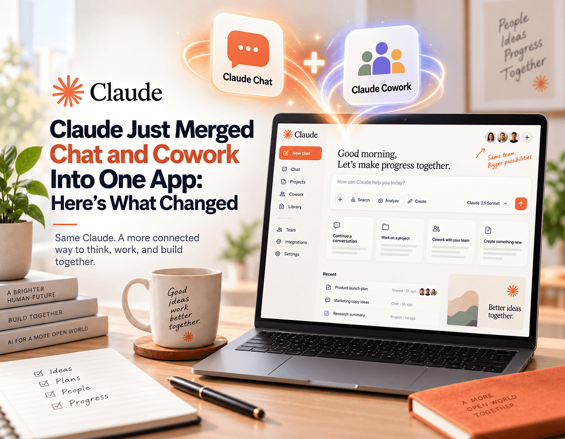 Claude Just Merged Chat and Cowork Into One App: Here's What Changed