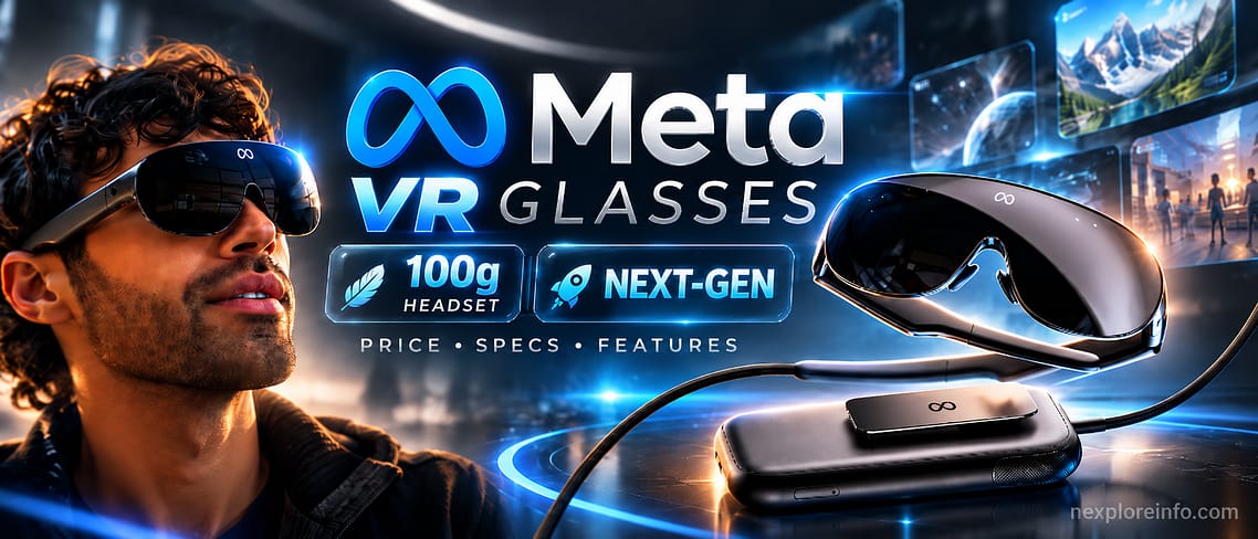 Meta VR Glasses Price, Specs, Features, and 100g Headset